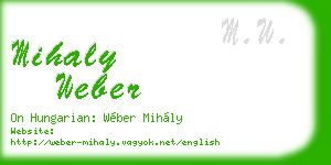 mihaly weber business card