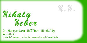 mihaly weber business card